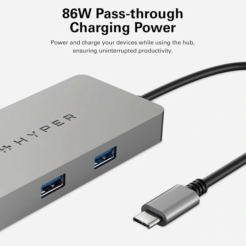 Hype USB-C Multi-Port Adapter - Silver